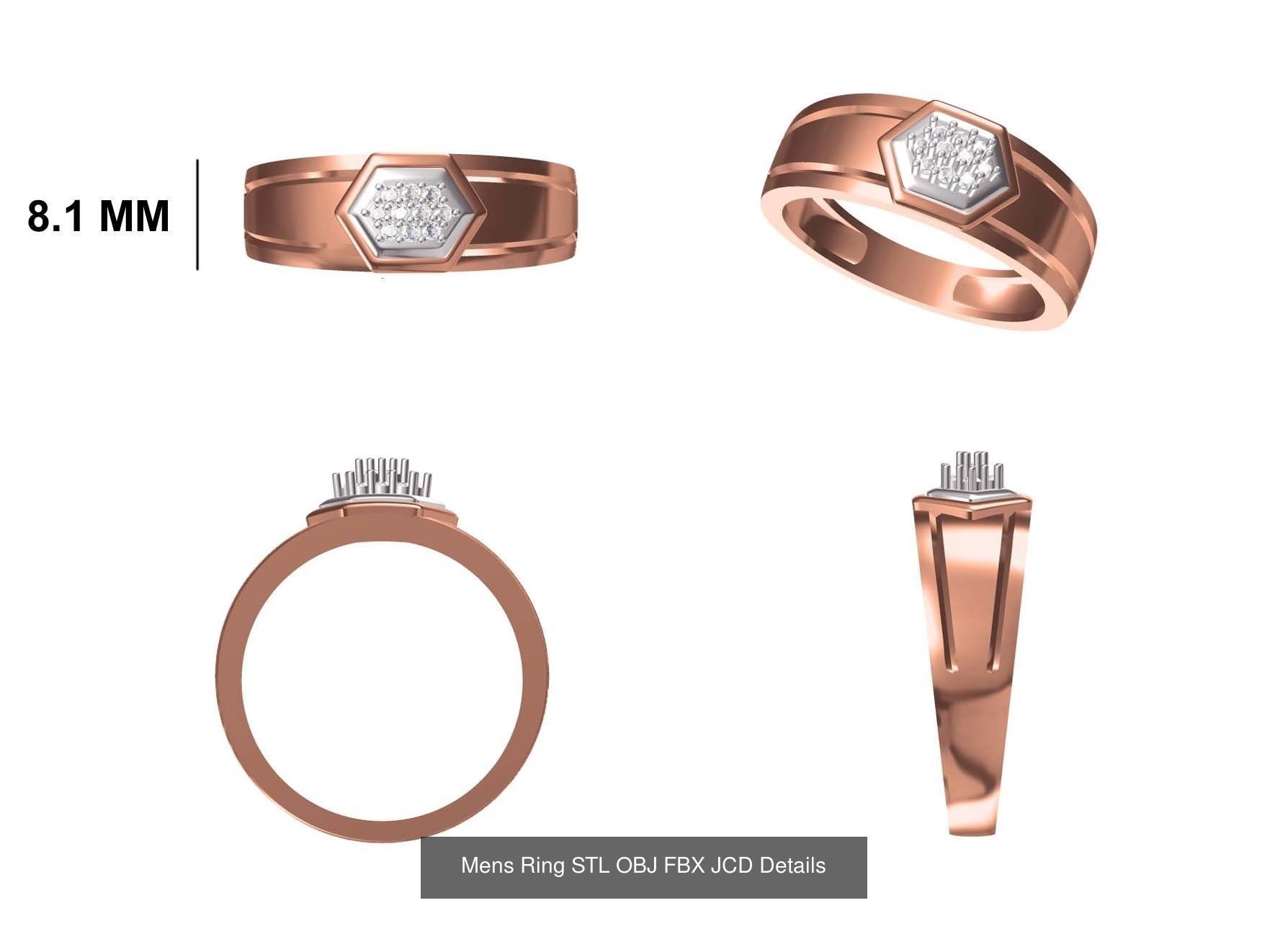 124 Mens Ring STL OBJ FBX JCD Details Collection _57