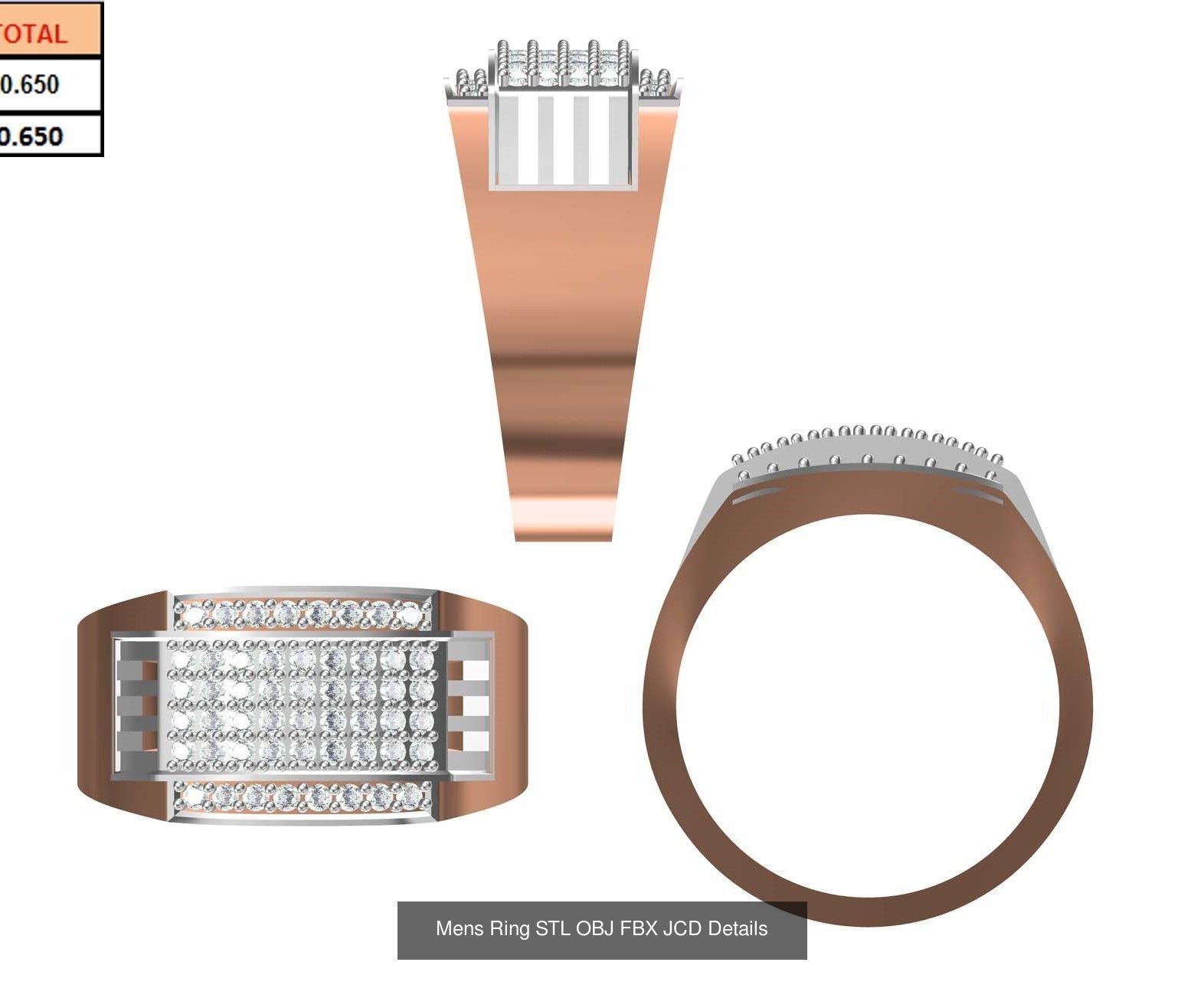 124 Mens Ring STL OBJ FBX JCD Details Collection _132