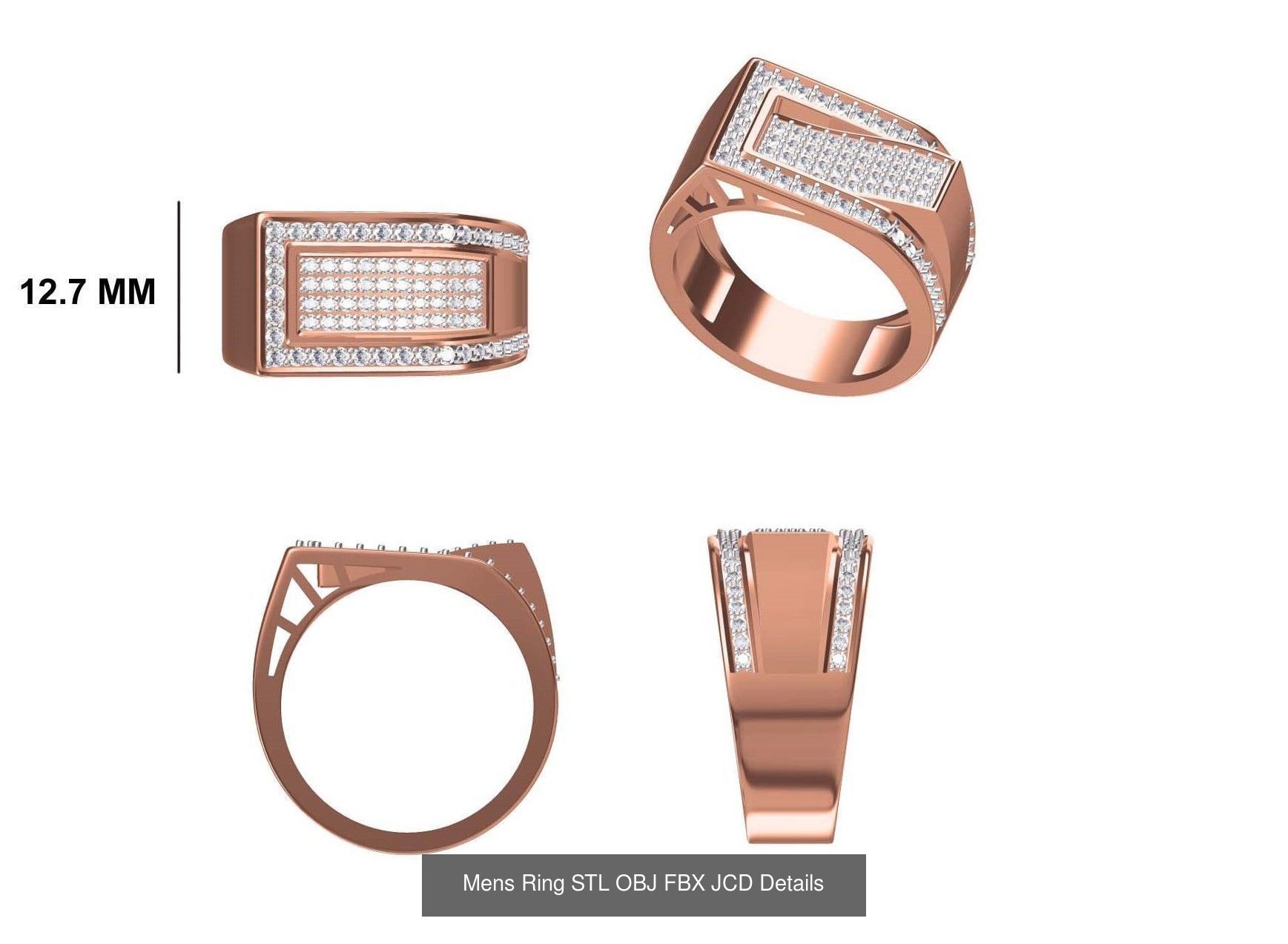 124 Mens Ring STL OBJ FBX JCD Details Collection _136