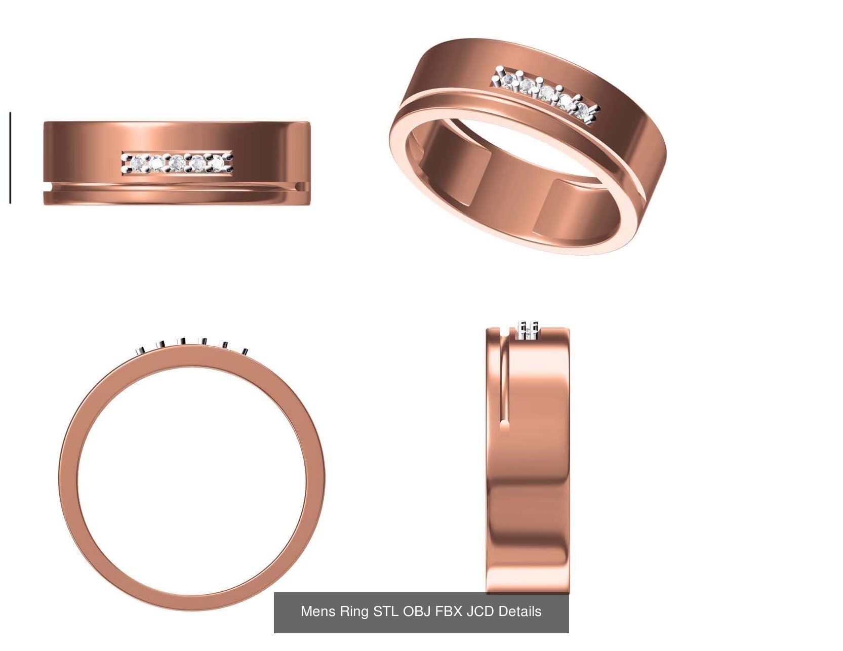 124 Mens Ring STL OBJ FBX JCD Details Collection _113