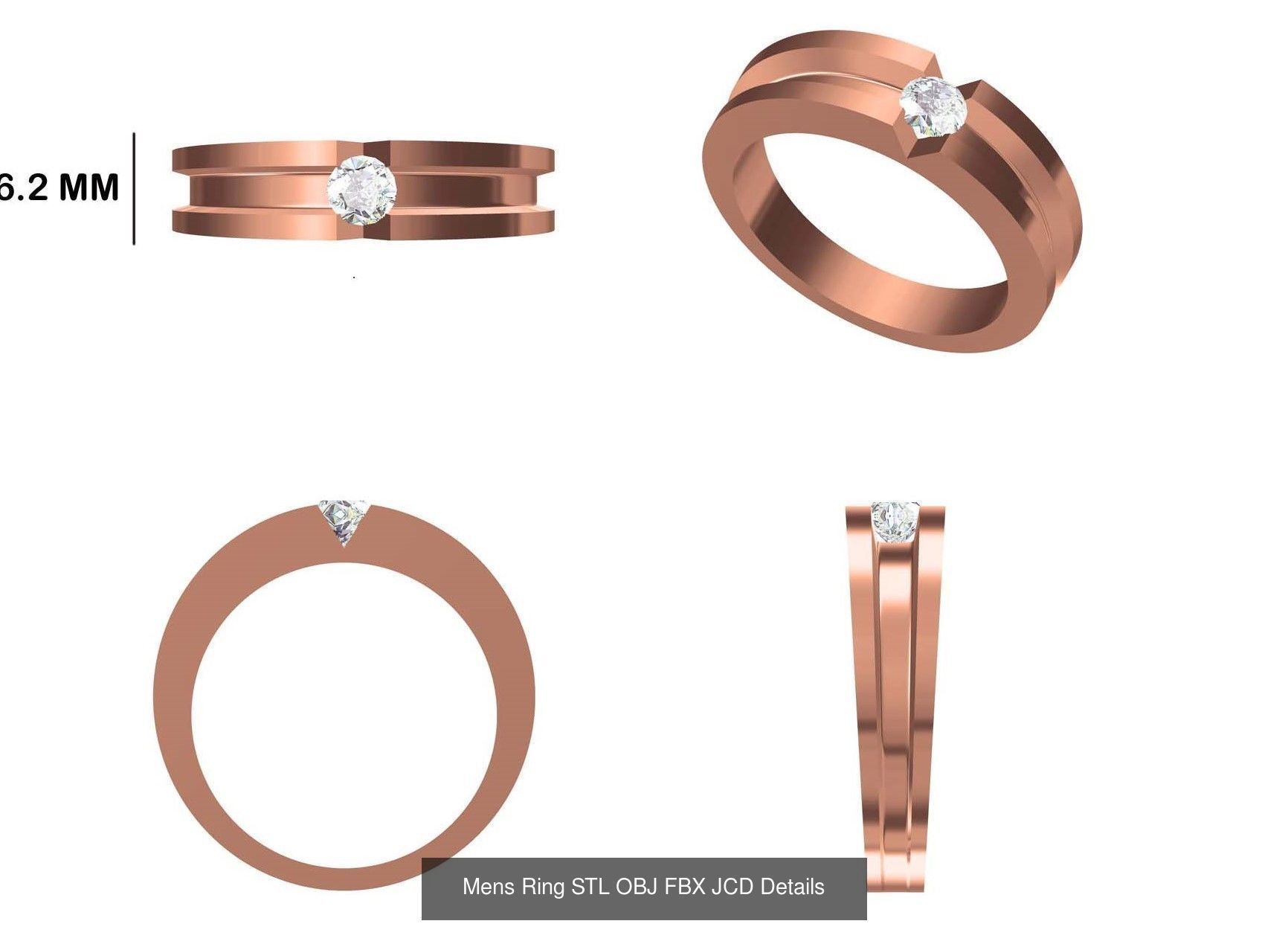 124 Mens Ring STL OBJ FBX JCD Details Collection _23