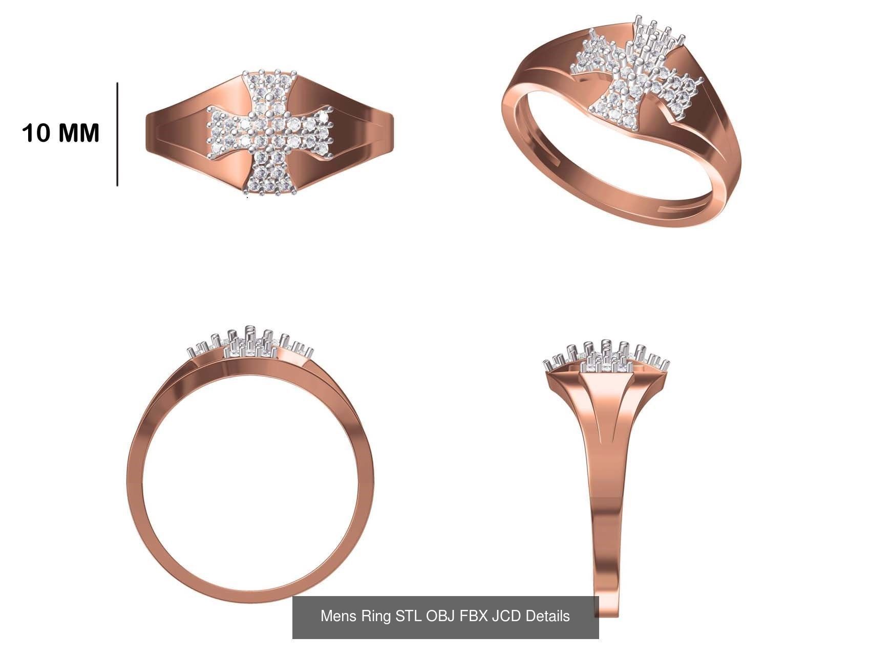 124 Mens Ring STL OBJ FBX JCD Details Collection _28