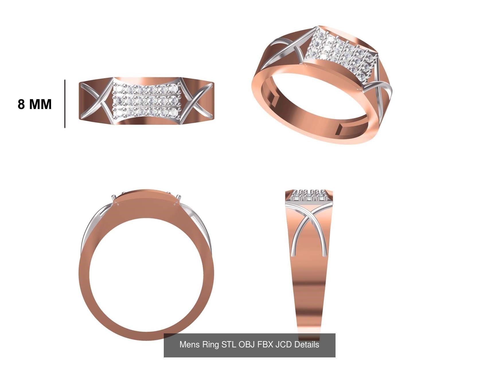 124 Mens Ring STL OBJ FBX JCD Details Collection _104