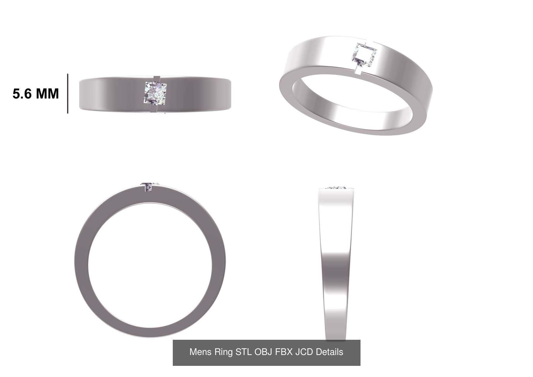 124 Mens Ring STL OBJ FBX JCD Details Collection _119