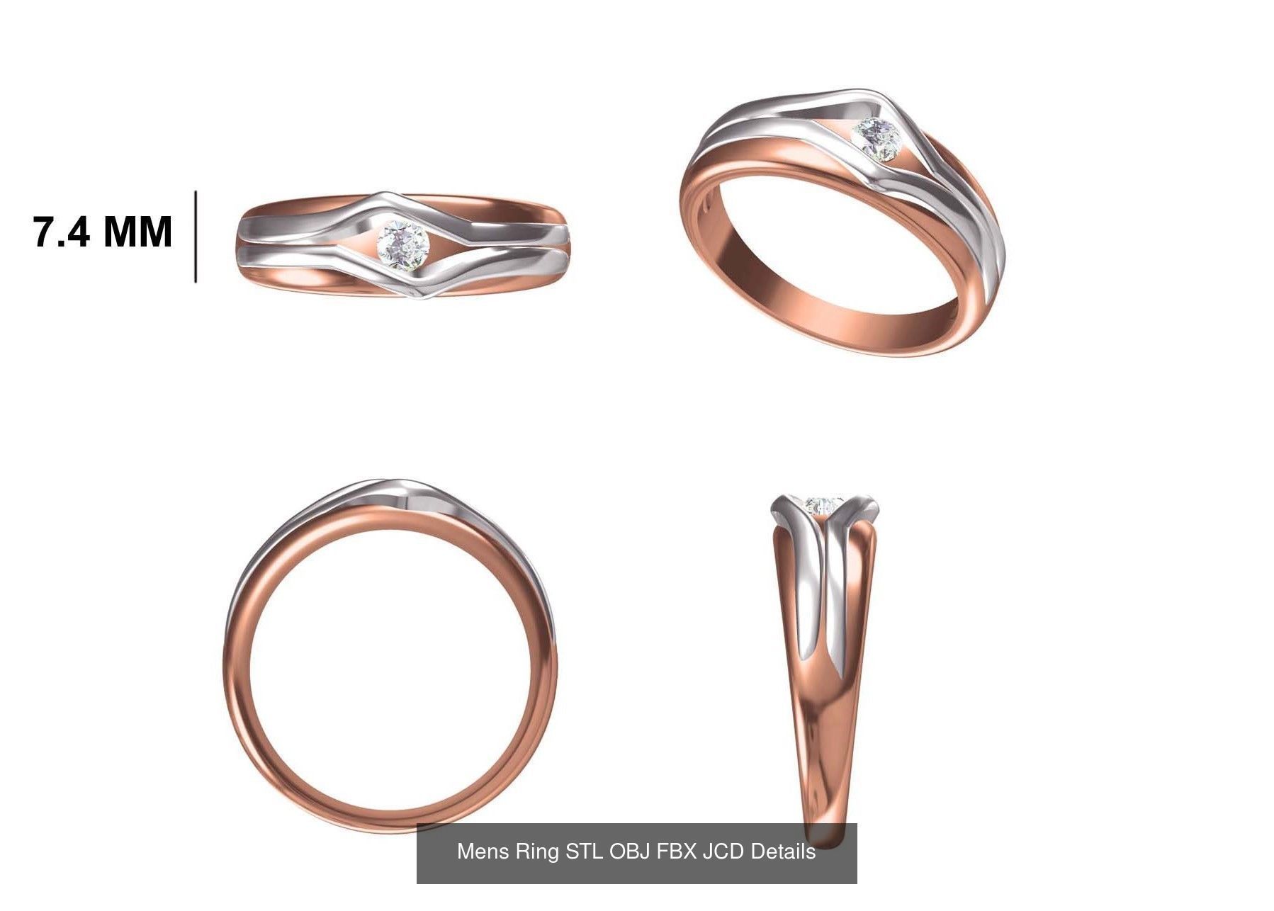 124 Mens Ring STL OBJ FBX JCD Details Collection _53