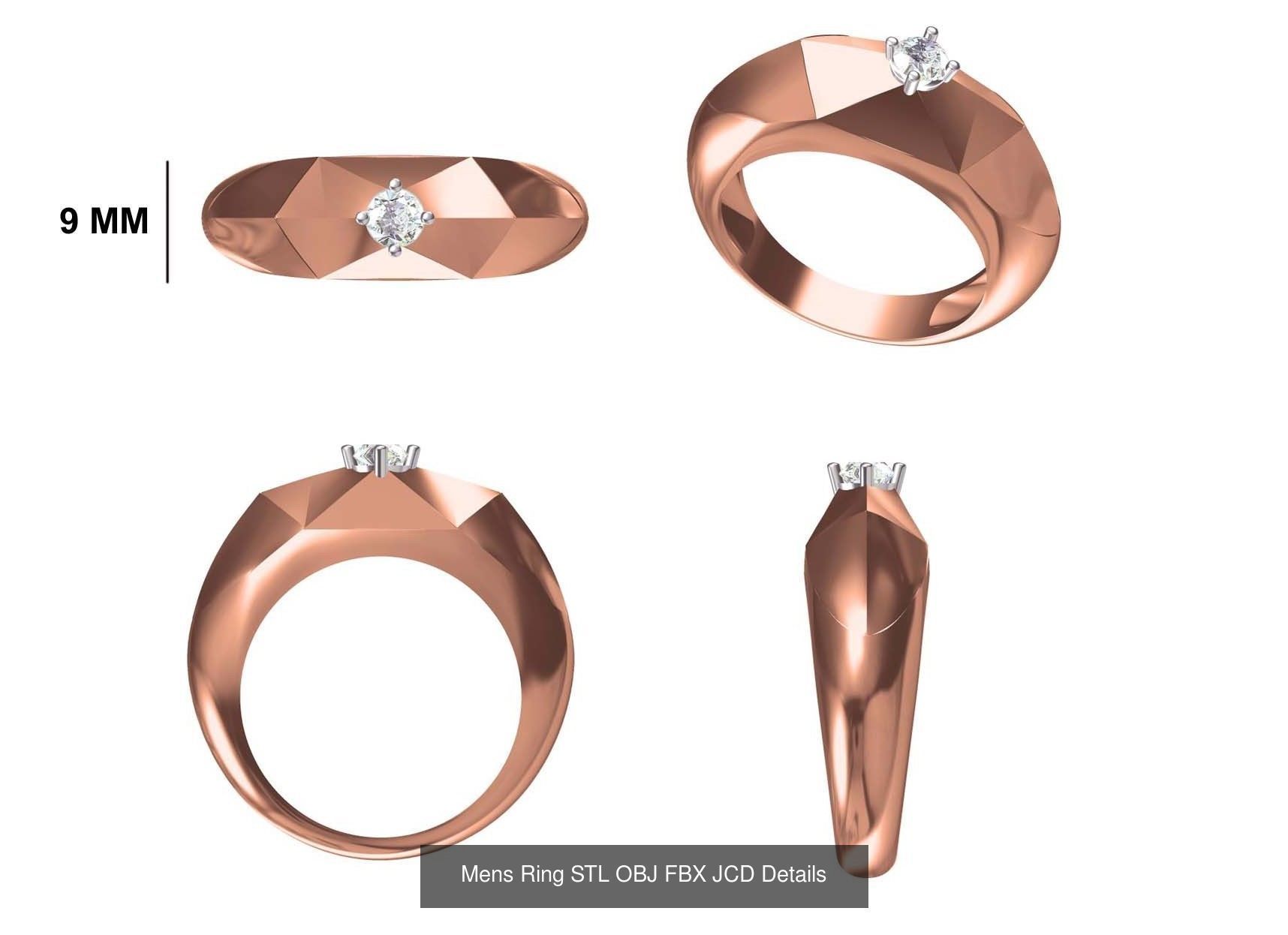 124 Mens Ring STL OBJ FBX JCD Details Collection _70