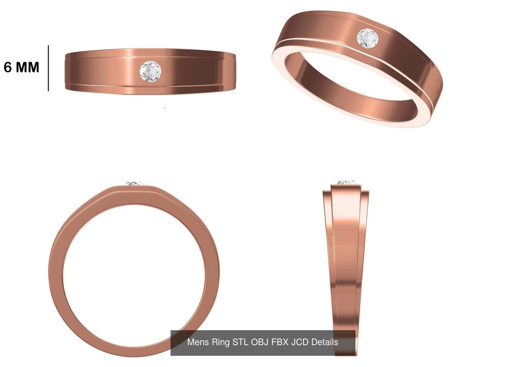 124 Mens Ring STL OBJ FBX JCD Details Collection _19