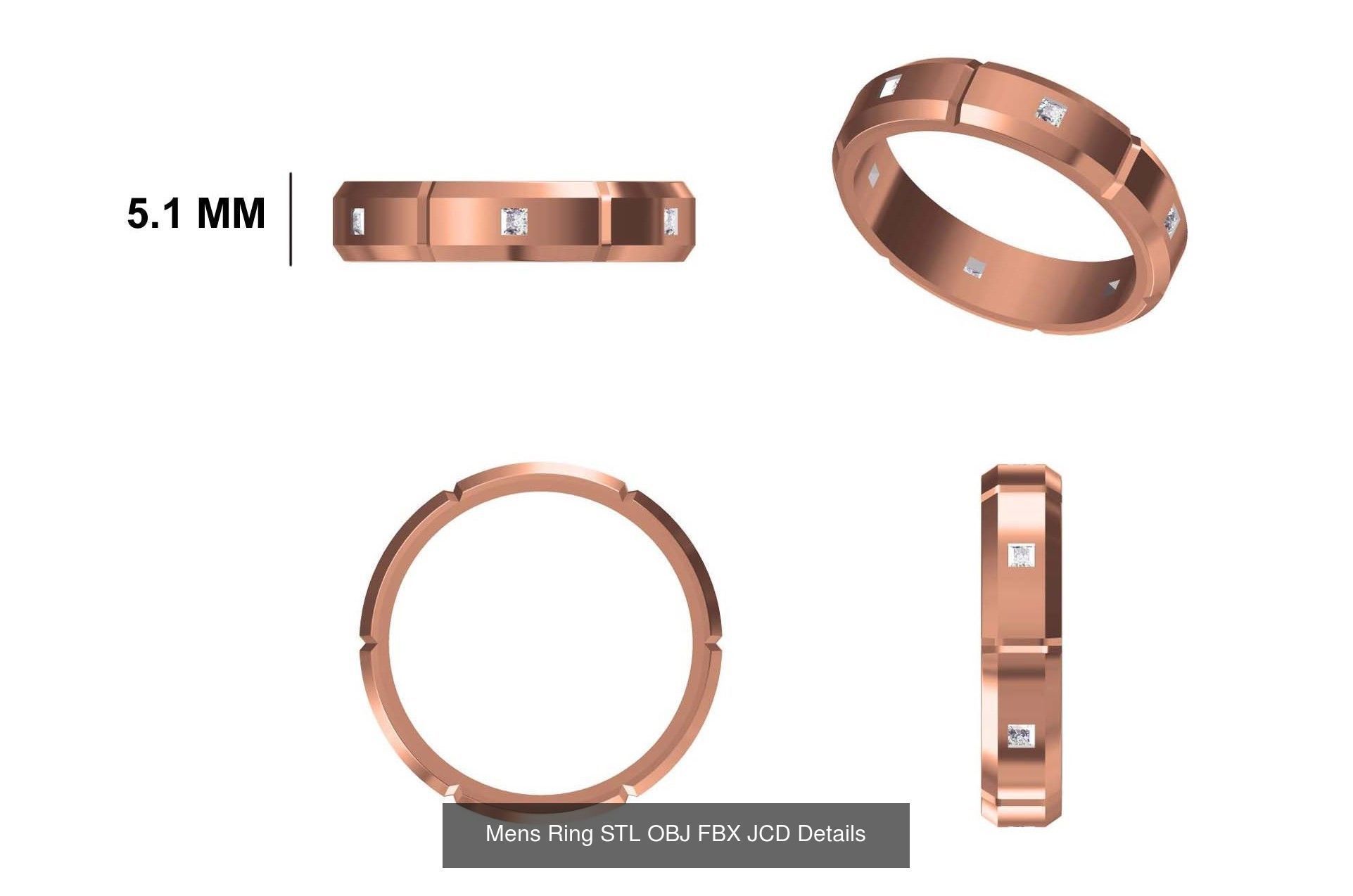 124 Mens Ring STL OBJ FBX JCD Details Collection _60