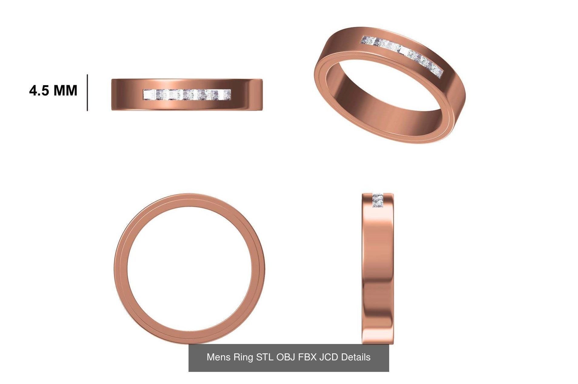 124 Mens Ring STL OBJ FBX JCD Details Collection _80