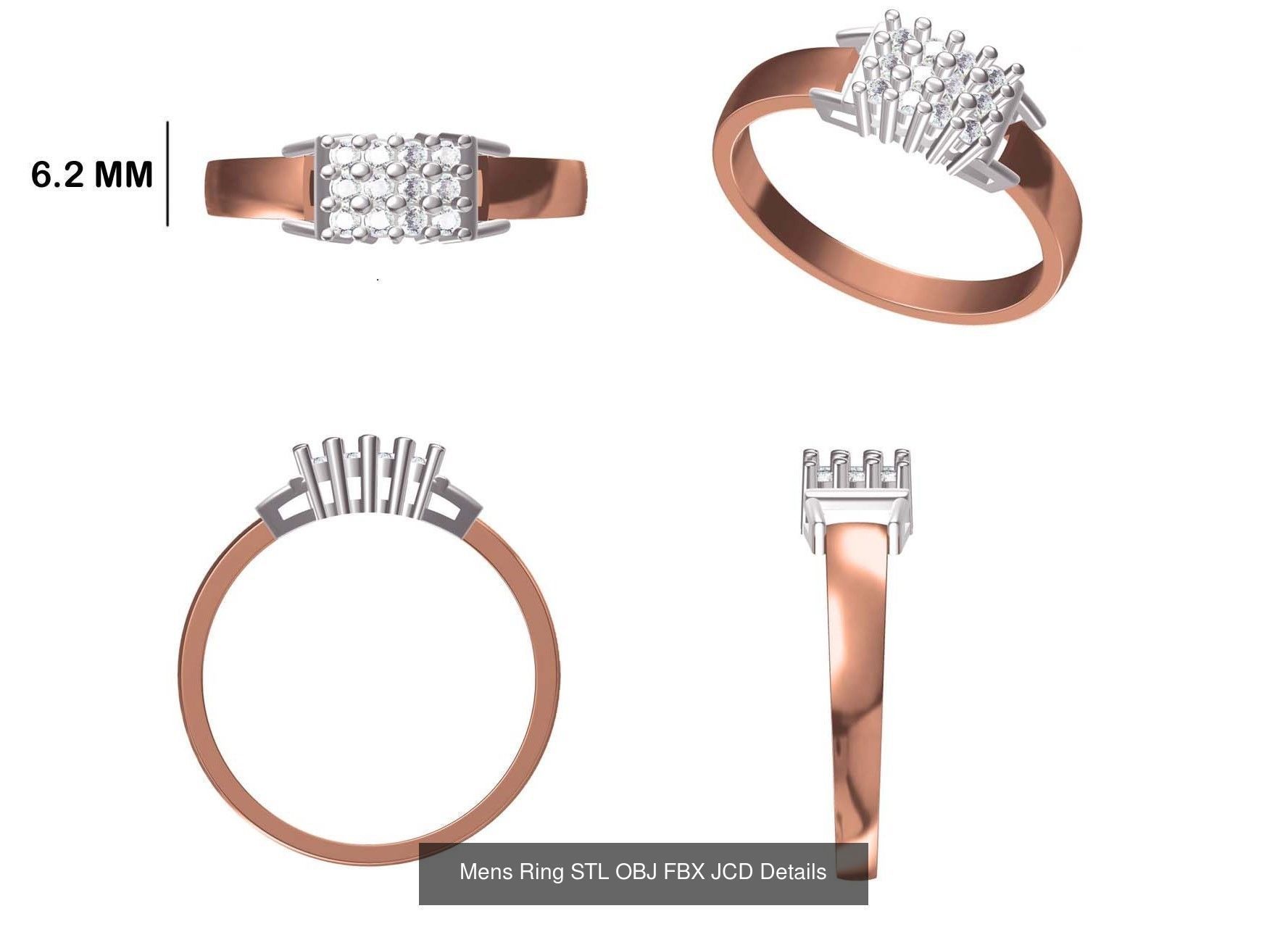 124 Mens Ring STL OBJ FBX JCD Details Collection _34