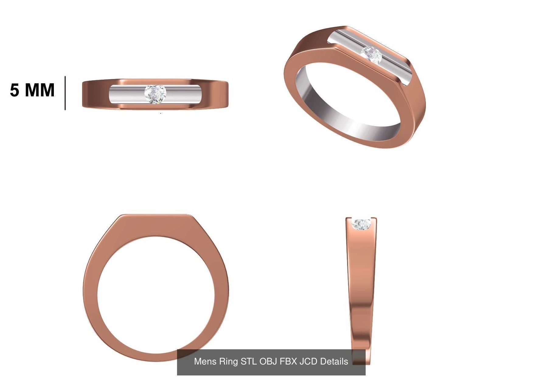 124 Mens Ring STL OBJ FBX JCD Details Collection _48