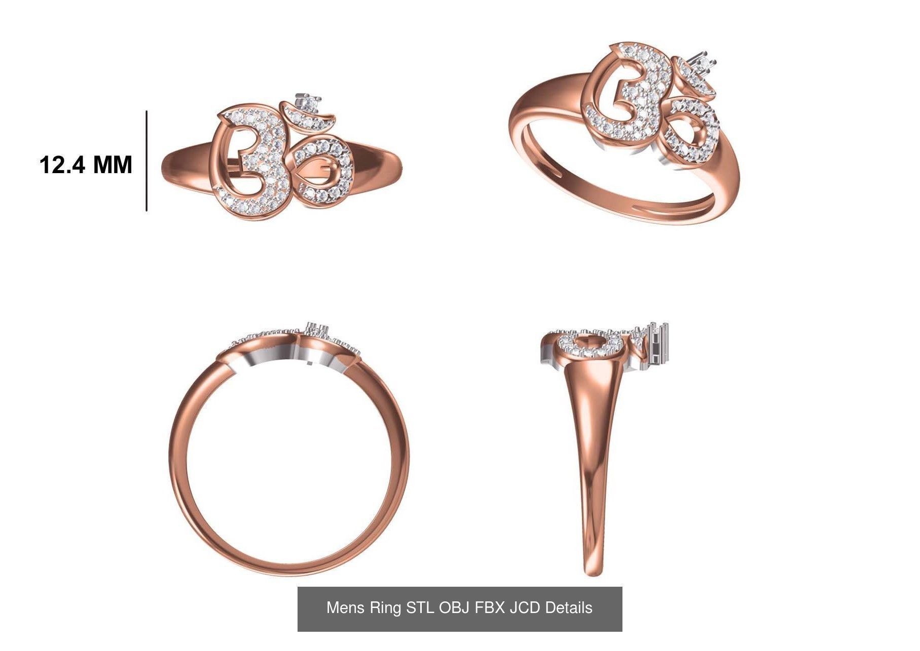 124 Mens Ring STL OBJ FBX JCD Details Collection _72