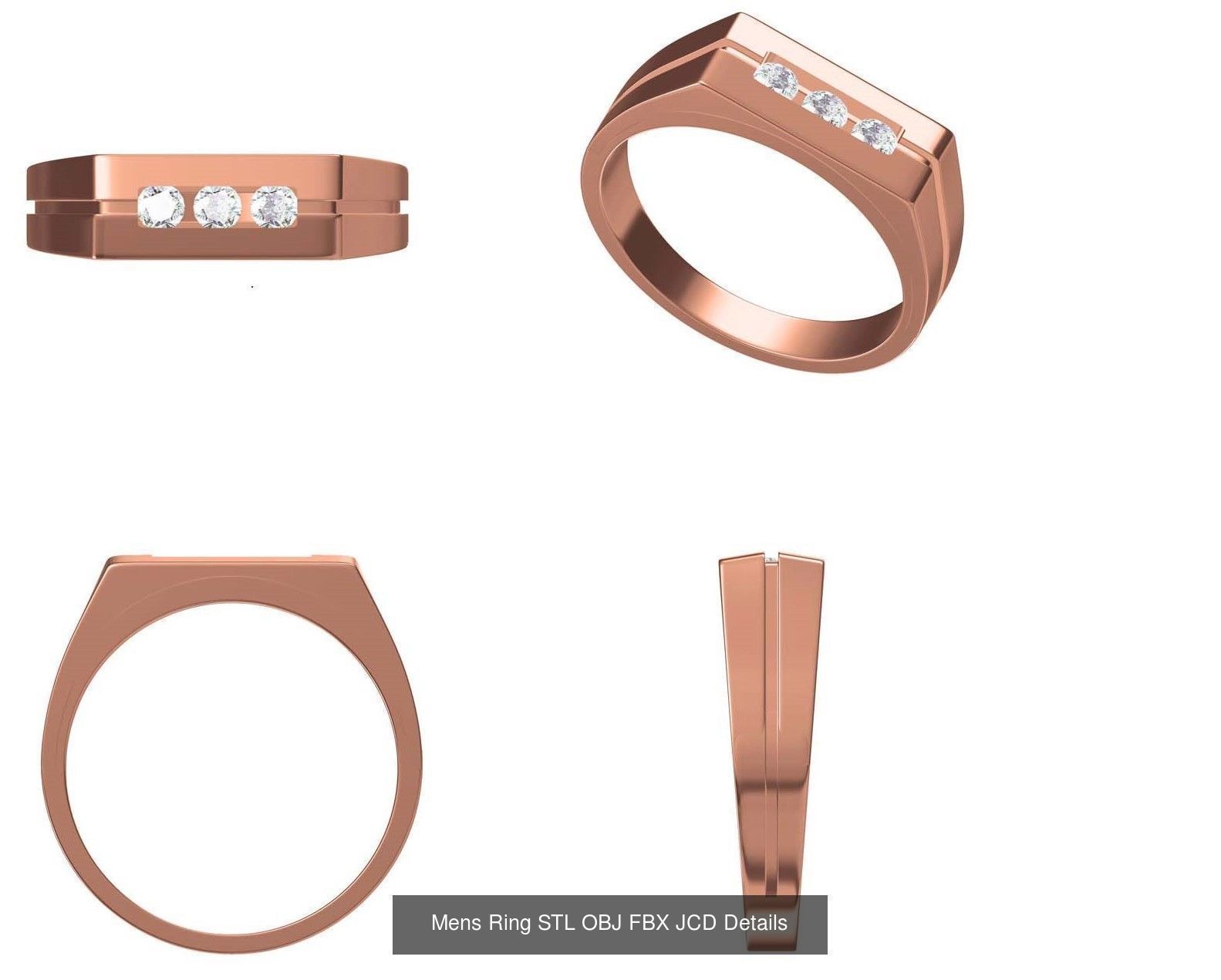 124 Mens Ring STL OBJ FBX JCD Details Collection _25