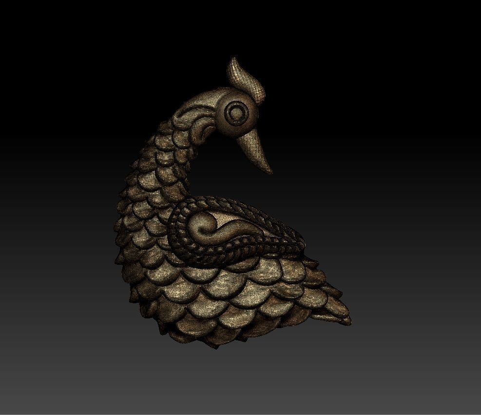 PEACOCK PENDENT 3D print model_5