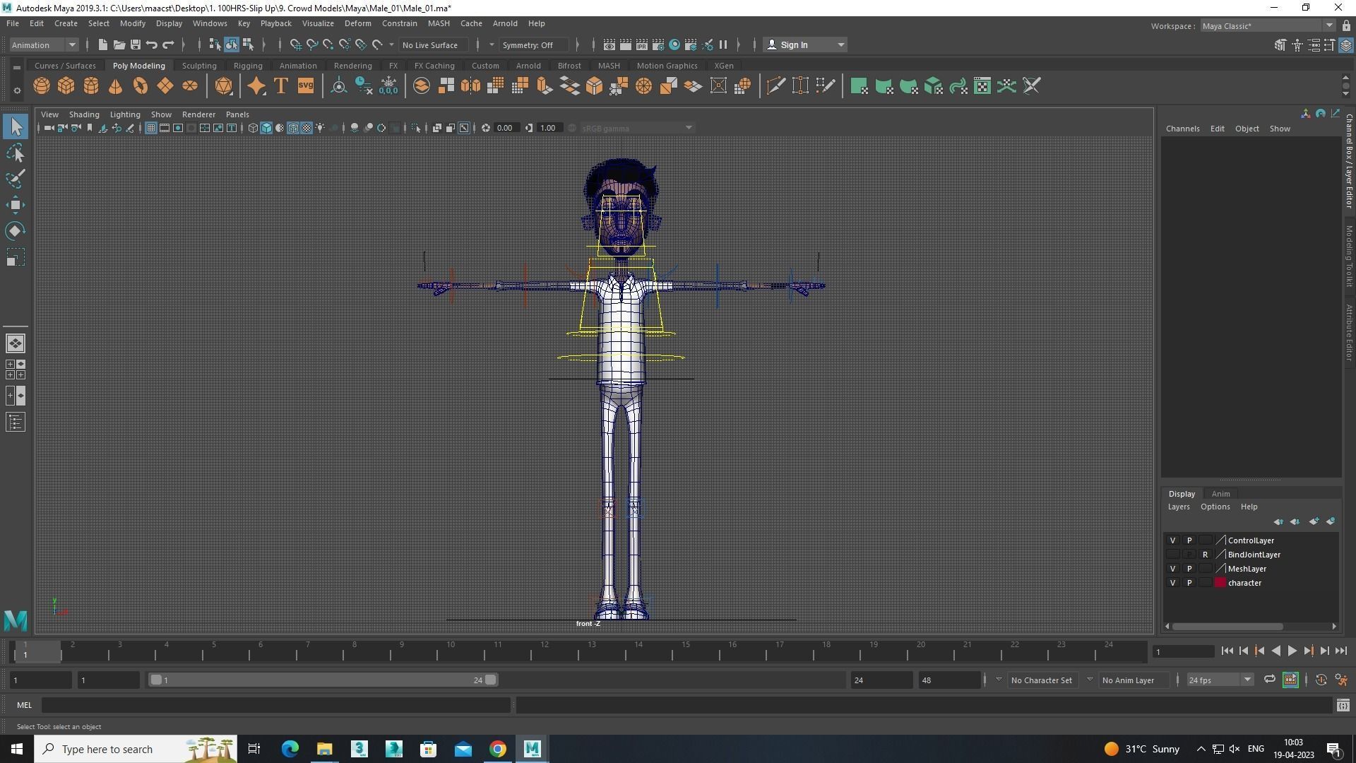 Male Model 1 Free 3D model_1