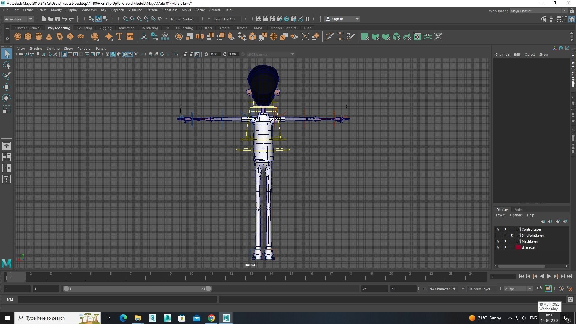 Male Model 1 Free 3D model_2