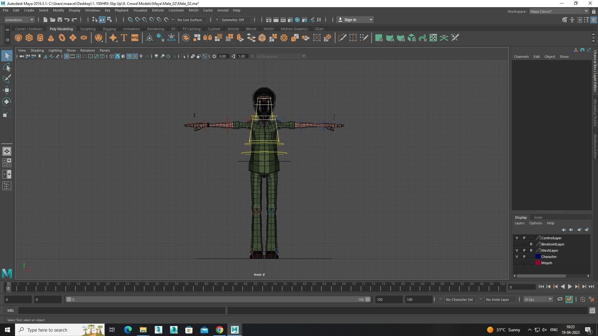 Male Model 2 Free 3D model_1