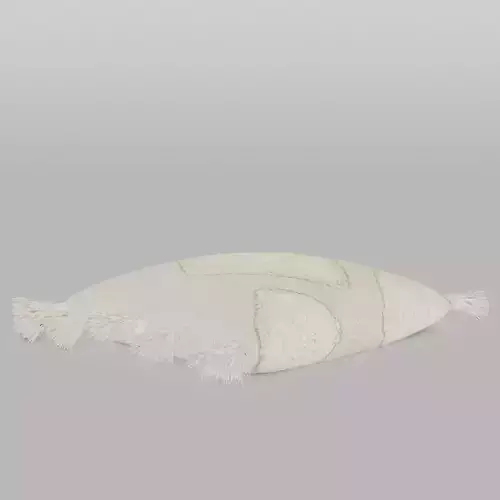 Cushion Cover with Tassels Light Beige