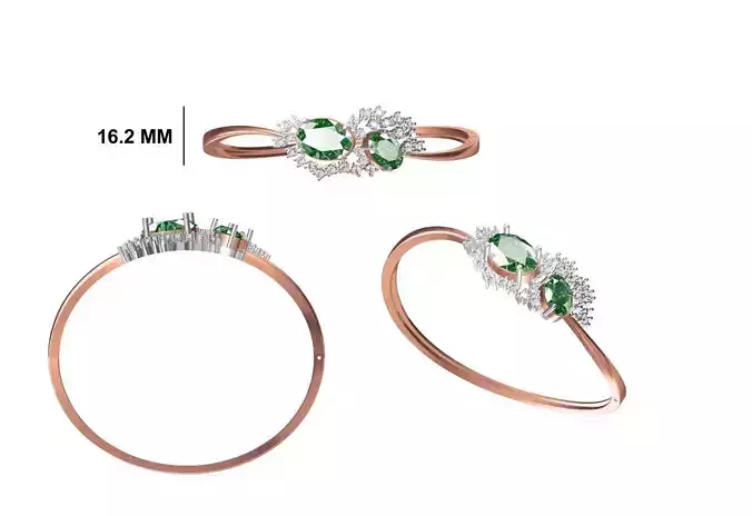 Women Bangle Bracelet STL JCD Details