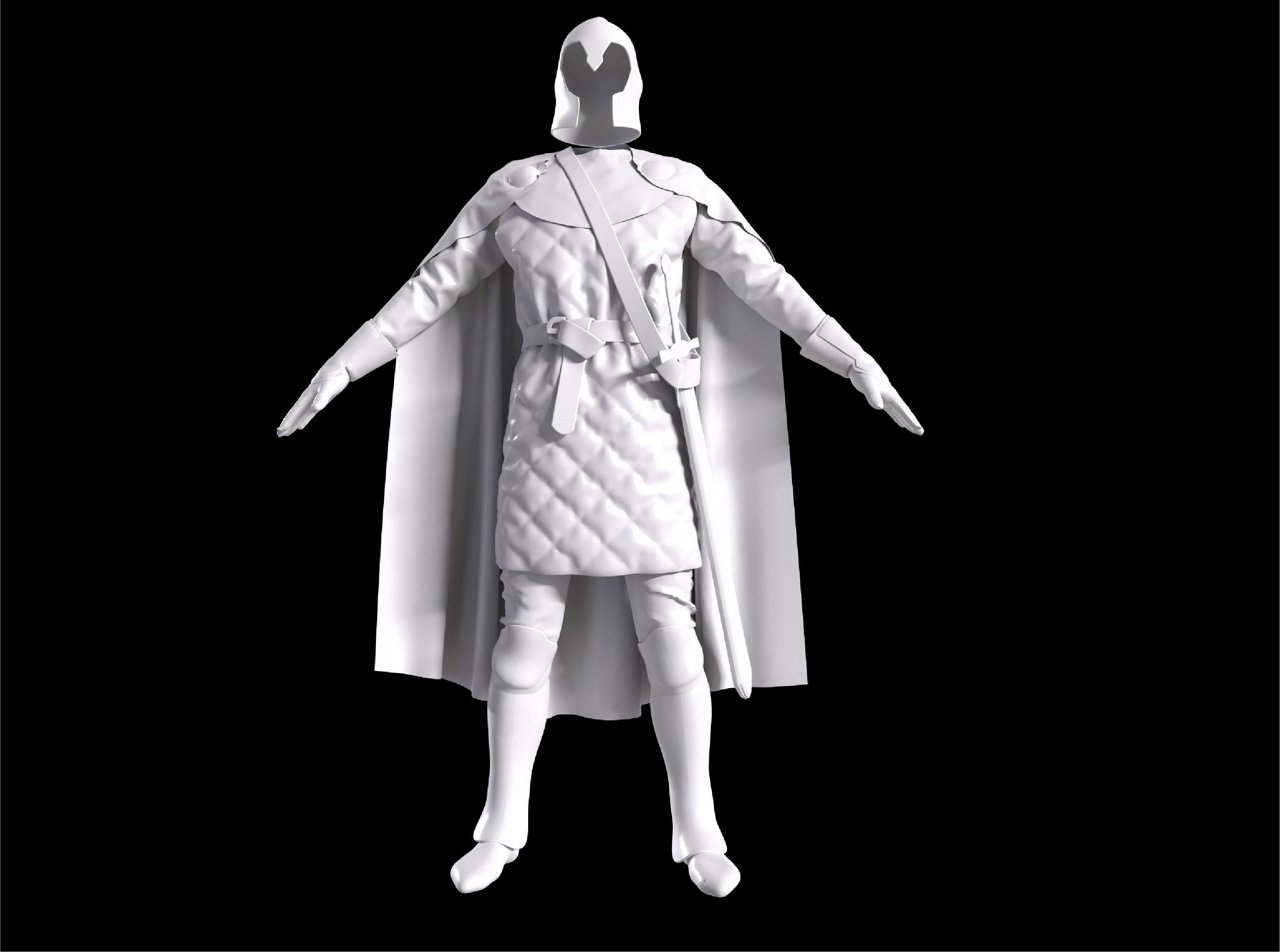 Medieval knight clothes 3D model | CGTrader