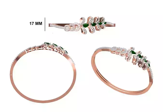 Women Bangle Bracelet STL JCD Details