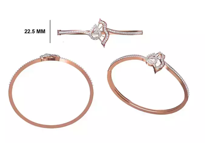 Women Bangle Bracelet STL JCD Details