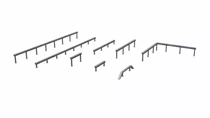 Skatepark Grind Rails Collection