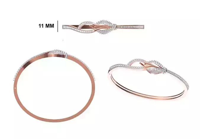 Women Bangle Bracelet STL JCD Details