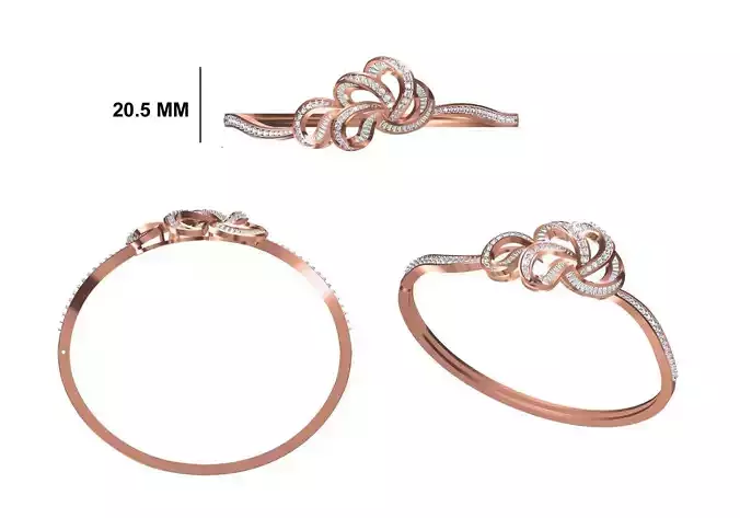 Women Bangle Bracelet STL JCD Details