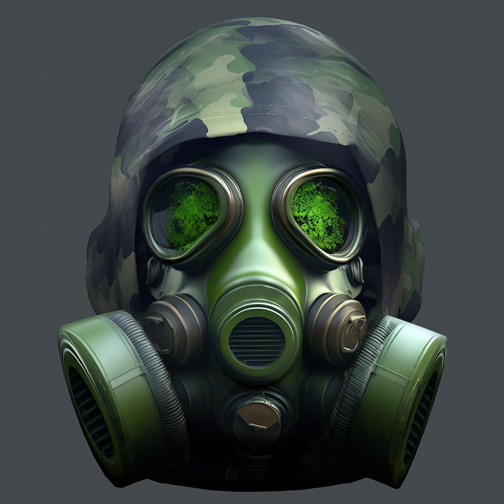 Helmet 3d model military combat Military Low-poly Low-poly 3D model_1