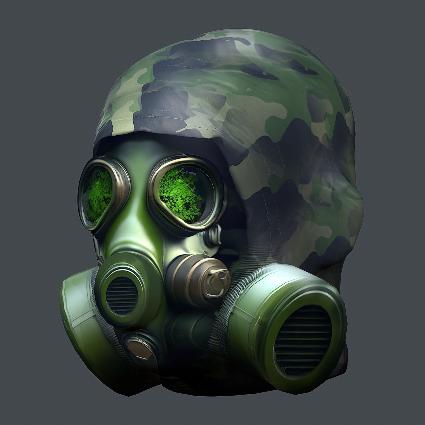 Helmet 3d model military combat Military Low-poly Low-poly 3D model_9