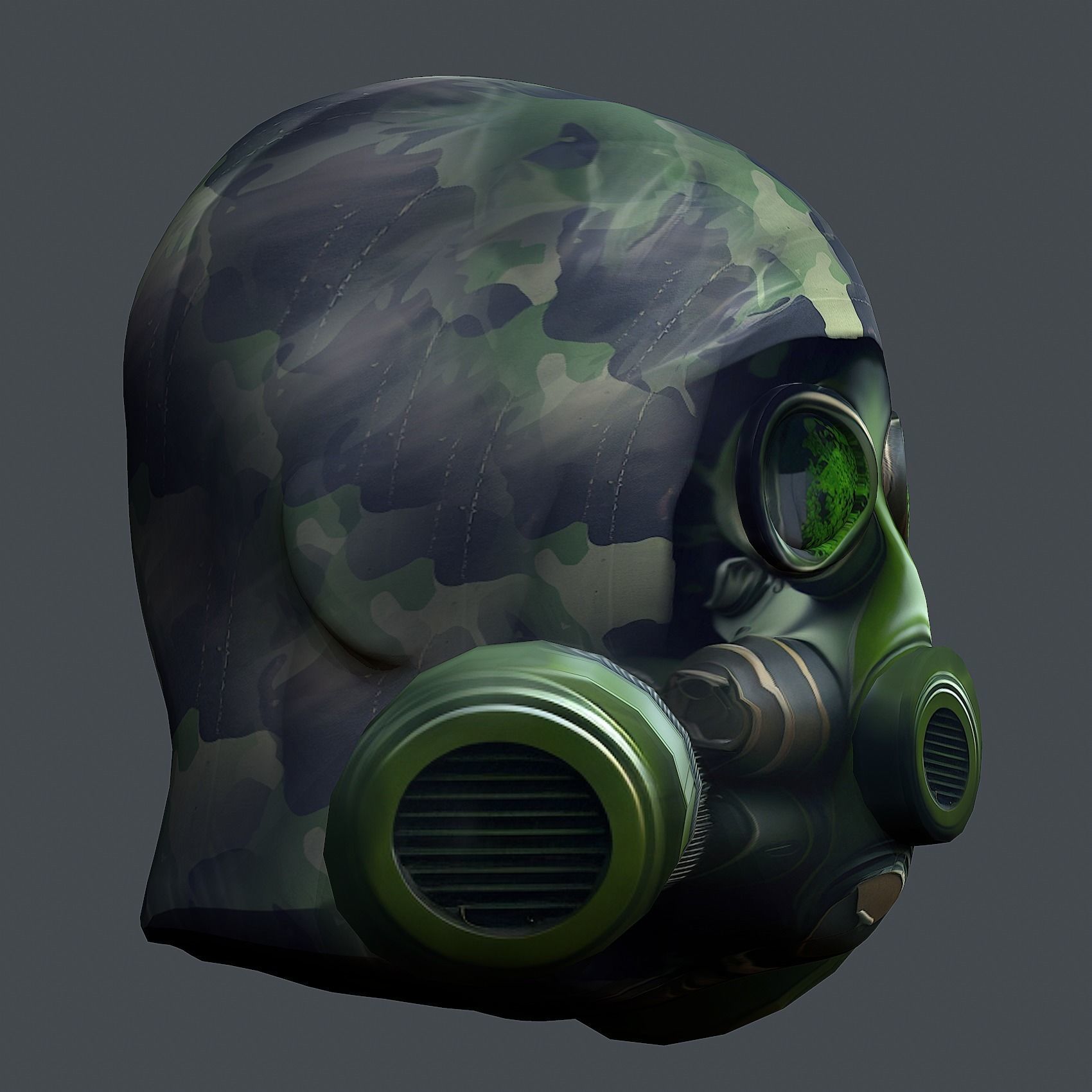 Helmet 3d model military combat Military Low-poly Low-poly 3D model_6