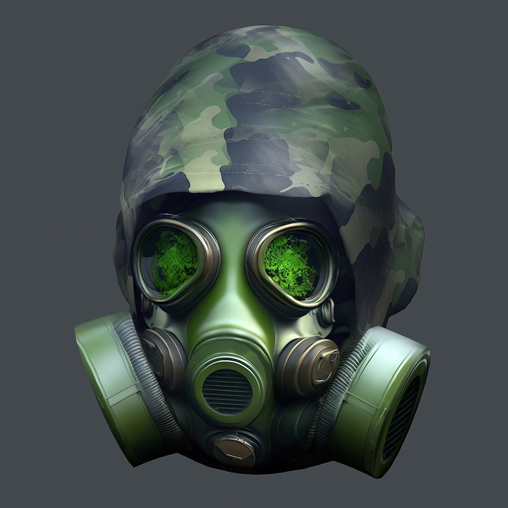 Helmet 3d model military combat Military Low-poly Low-poly 3D model_4