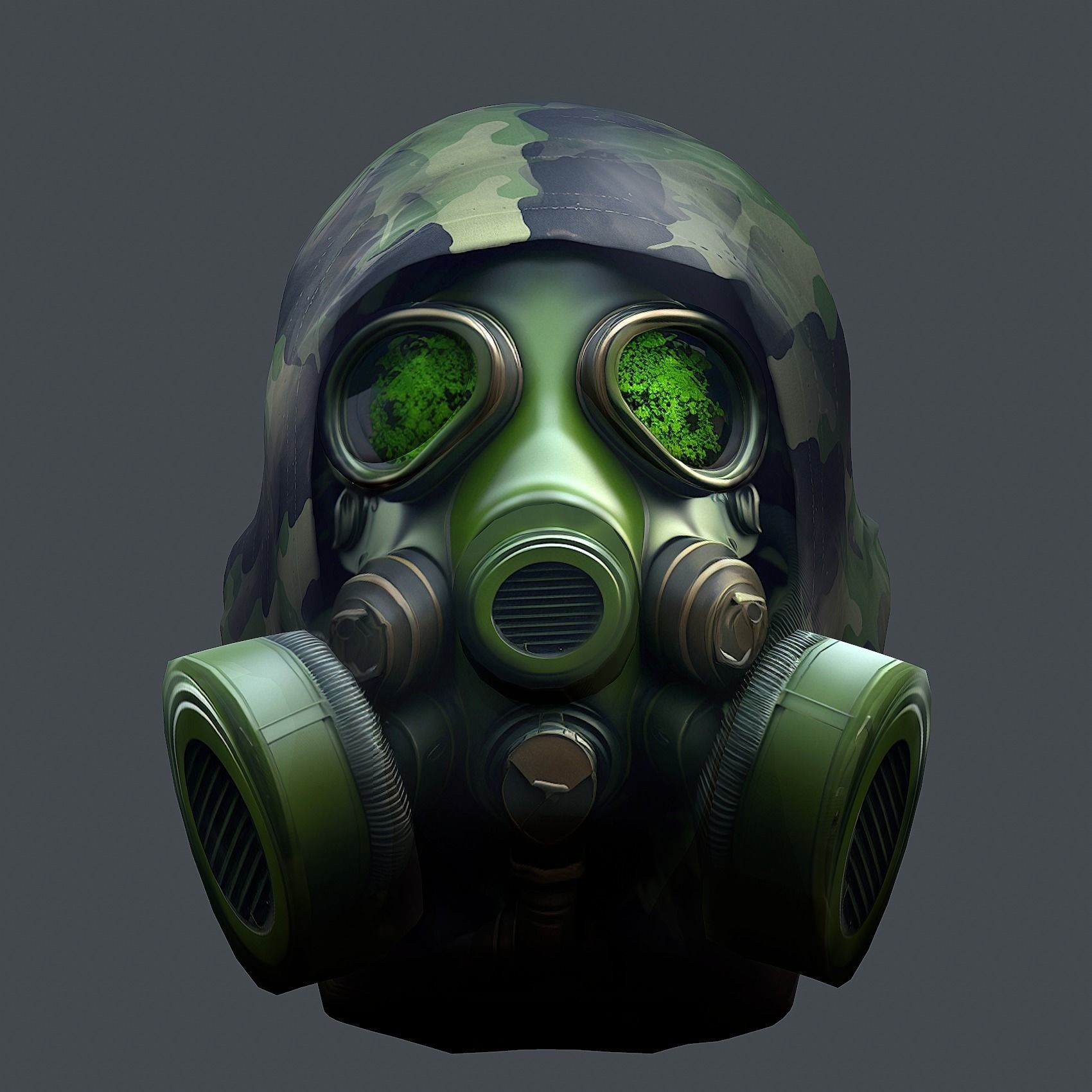 Helmet 3d model military combat Military Low-poly Low-poly 3D model_5