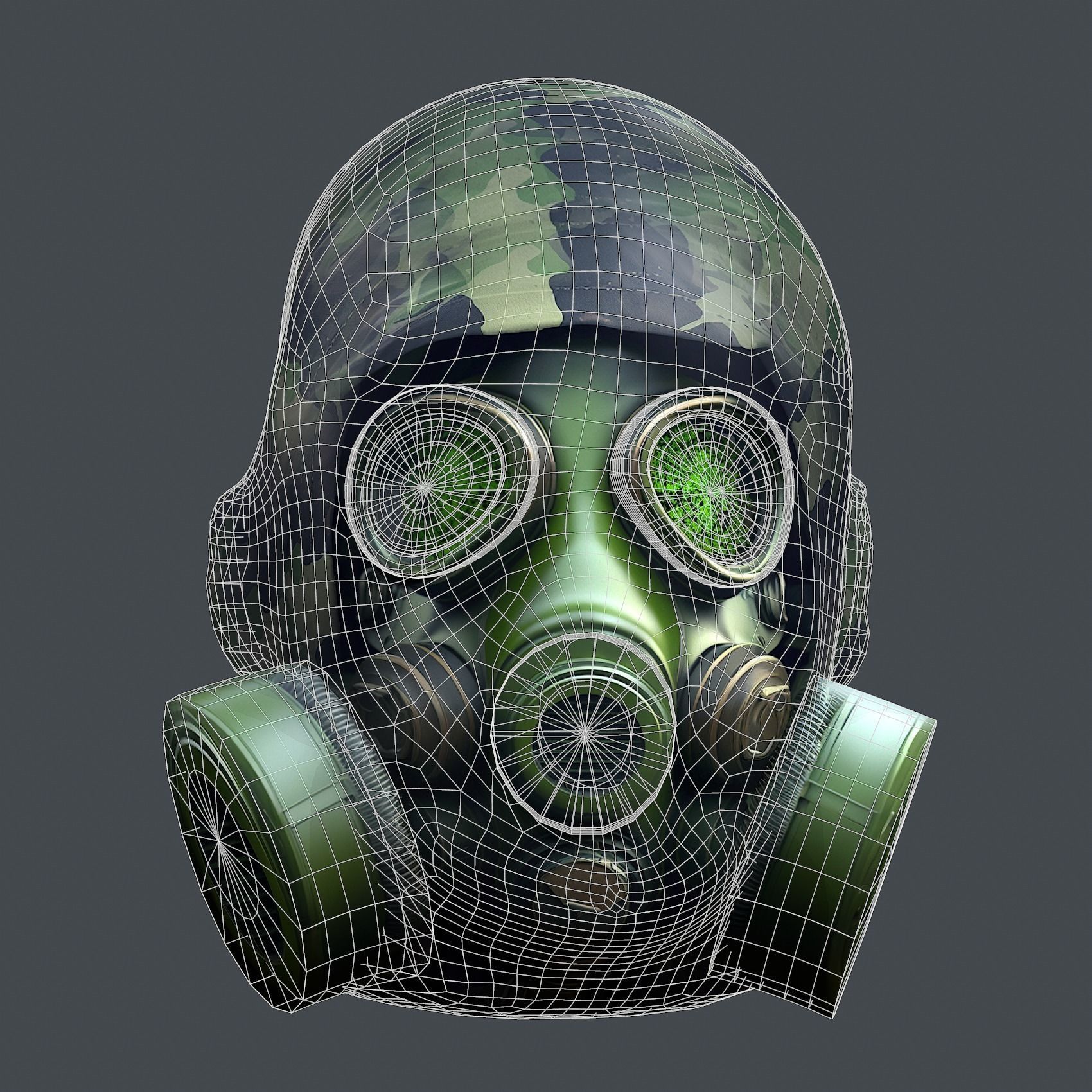 Helmet 3d model military combat Military Low-poly Low-poly 3D model_11