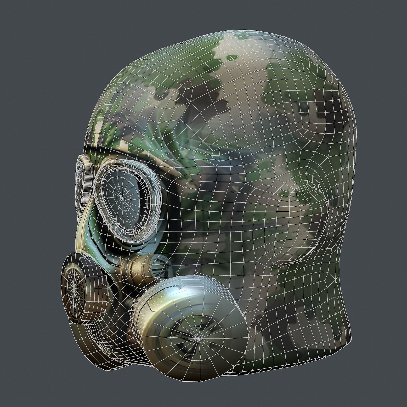 Helmet 3d model military combat Military Low-poly Low-poly 3D model_10