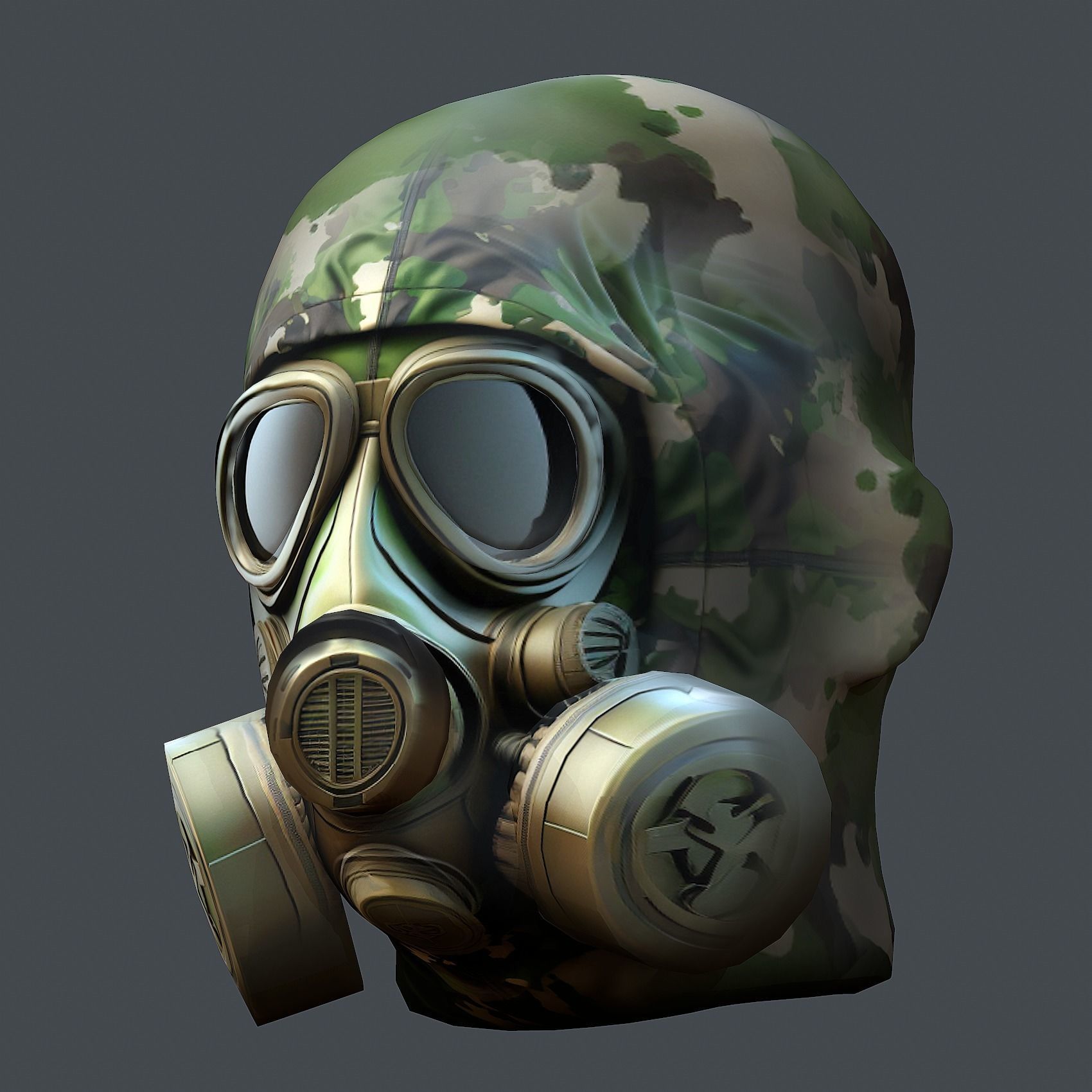 Helmet 3d model military combat Military Low-poly Low-poly 3D model_3