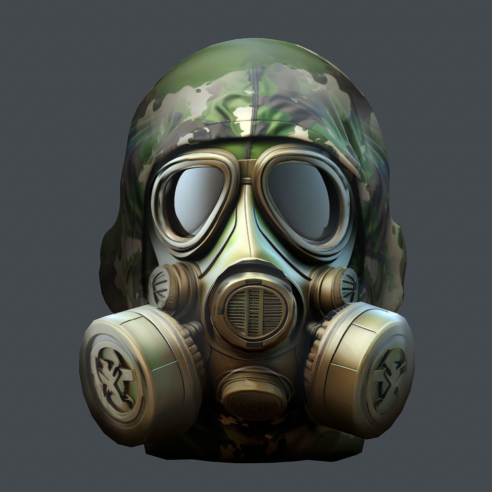 Helmet 3d model military combat Military Low-poly Low-poly 3D model_1