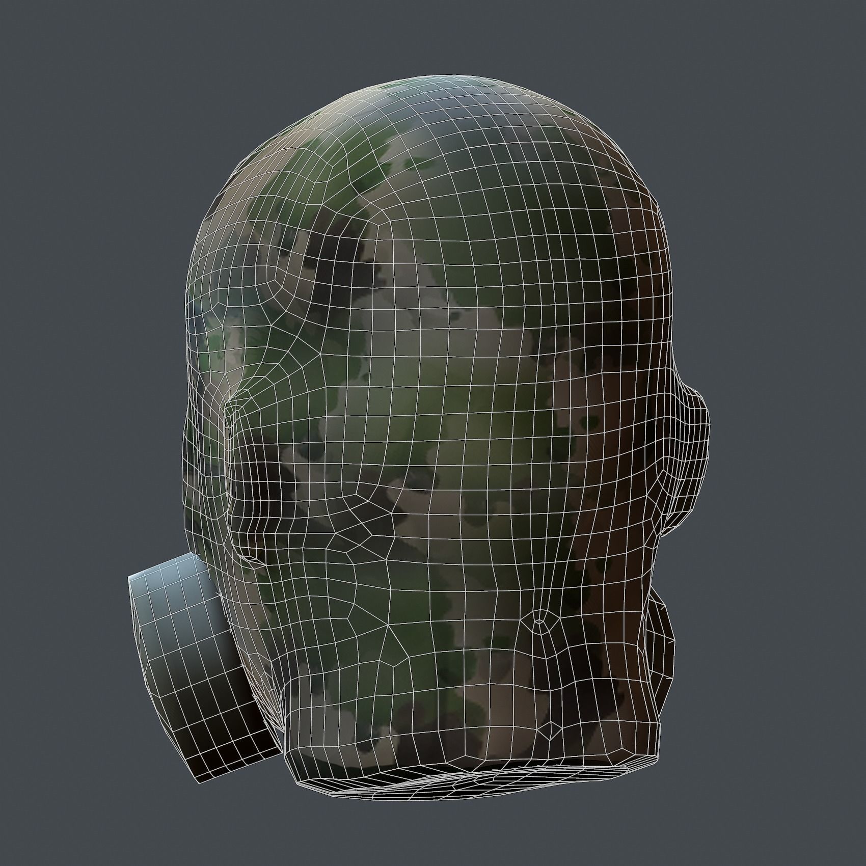 Helmet 3d model military combat Military Low-poly Low-poly 3D model_9