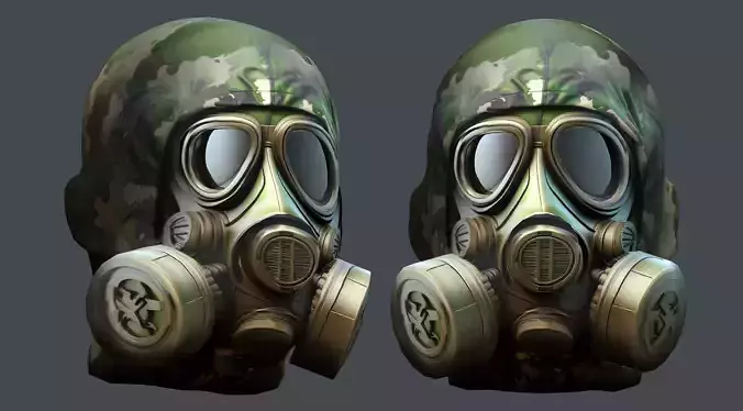 Helmet 3d model military combat Military Low-poly