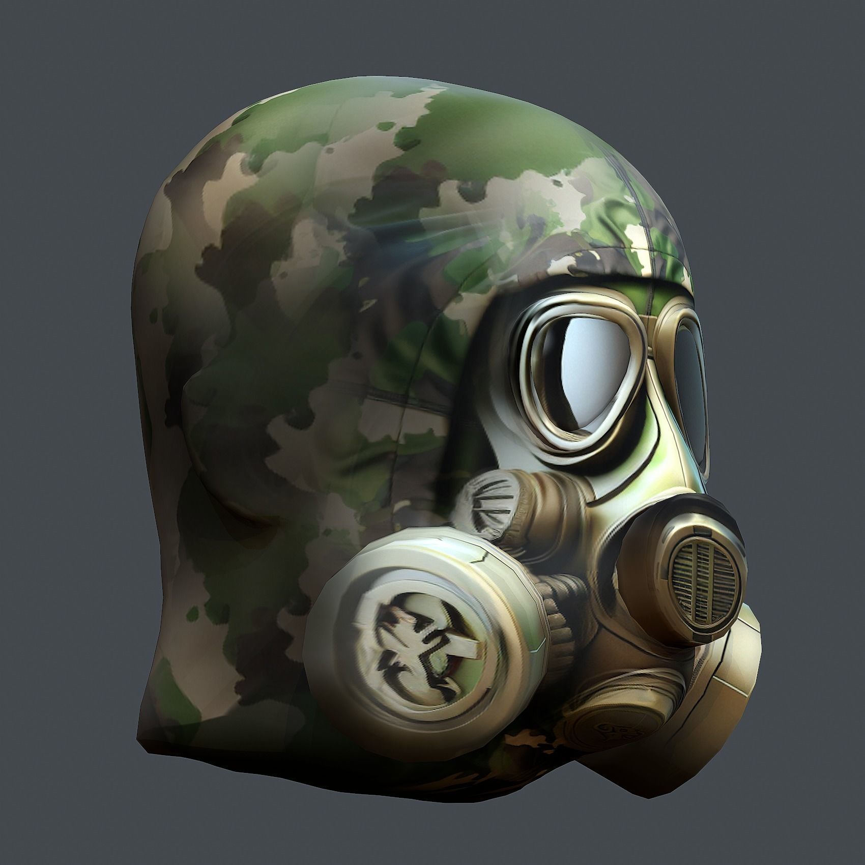 Helmet 3d model military combat Military Low-poly Low-poly 3D model_6