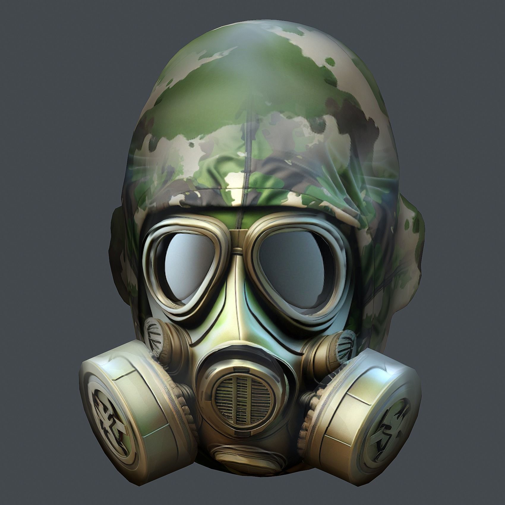 Helmet 3d model military combat Military Low-poly Low-poly 3D model_4