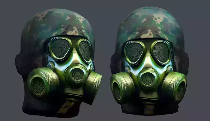 Helmet 3d model military combat Military Low-poly