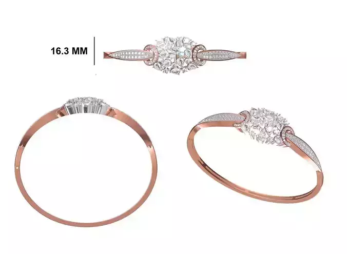 Women Bangle Bracelet STL JCD Details