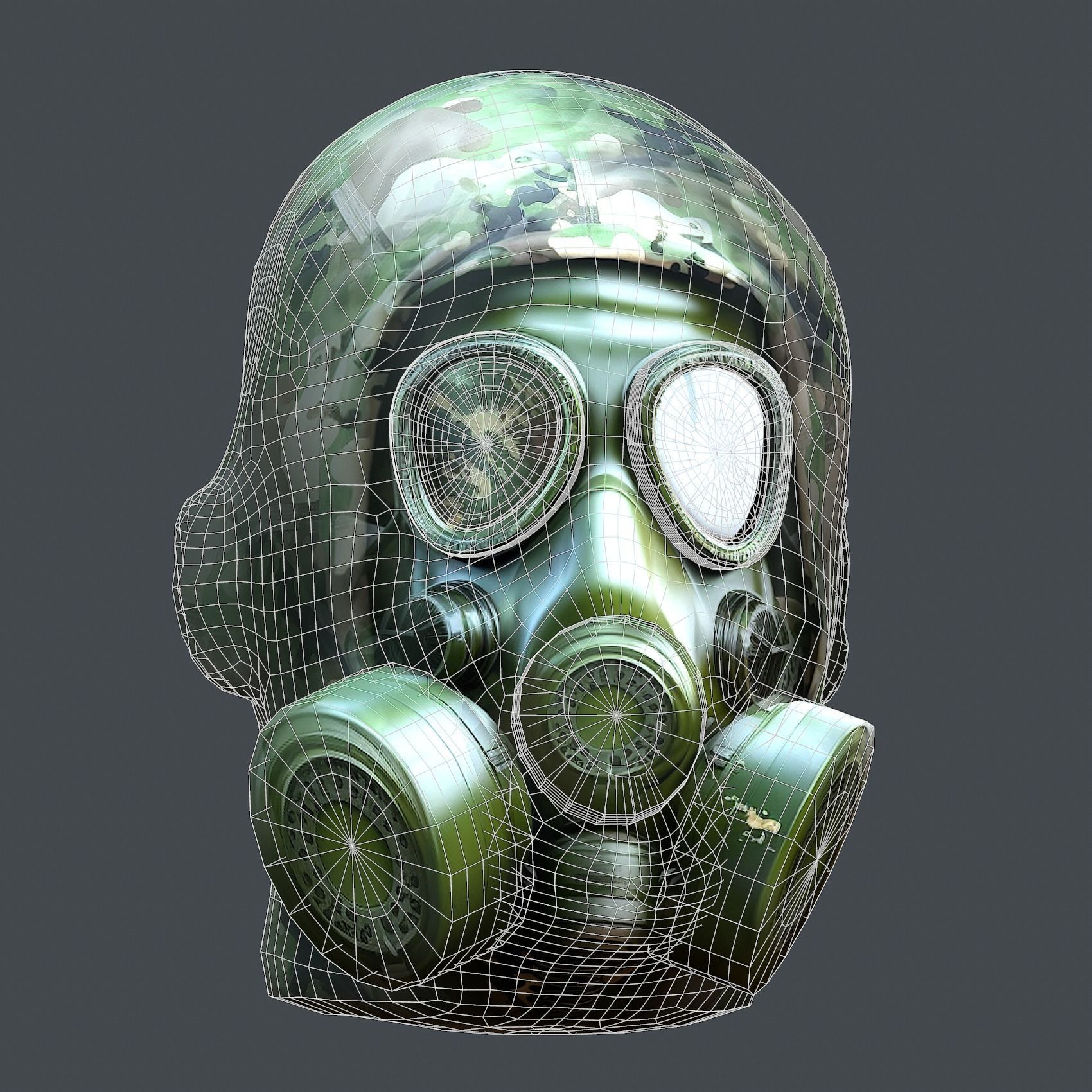 Helmet 3d model military combat Military Low-poly Low-poly 3D model_7