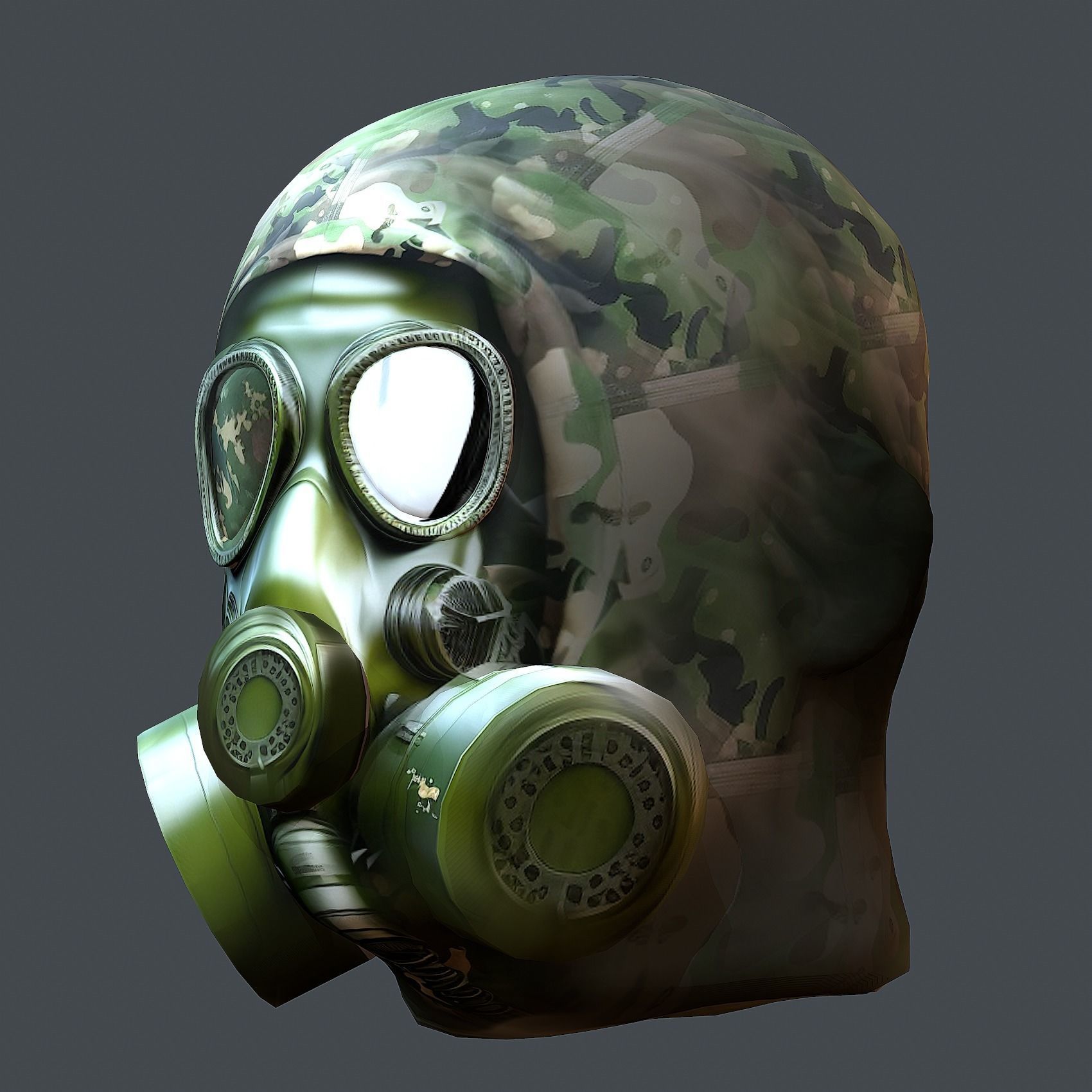 Helmet 3d model military combat Military Low-poly Low-poly 3D model_3