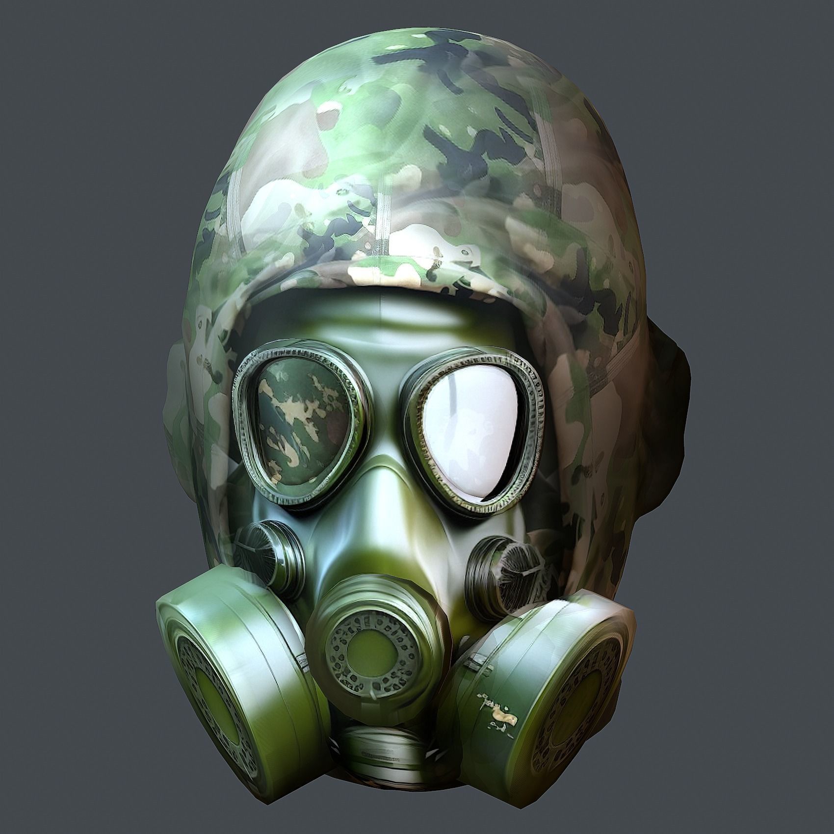 Helmet 3d model military combat Military Low-poly Low-poly 3D model_4