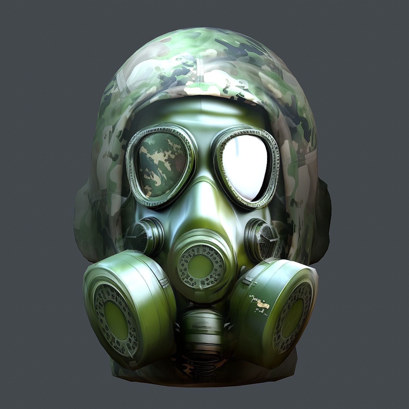 Helmet 3d model military combat Military Low-poly Low-poly 3D model_1