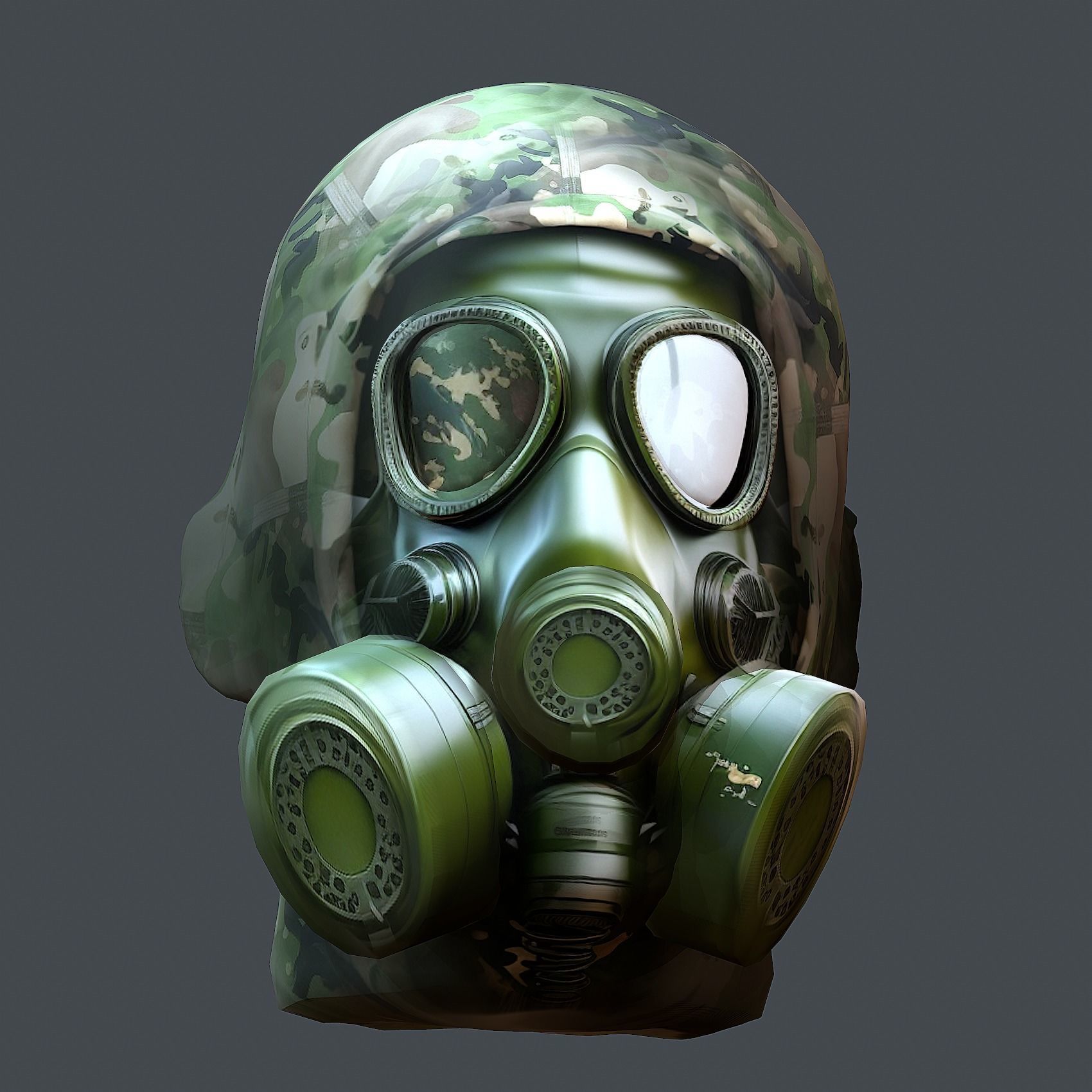 Helmet 3d model military combat Military Low-poly Low-poly 3D model_5