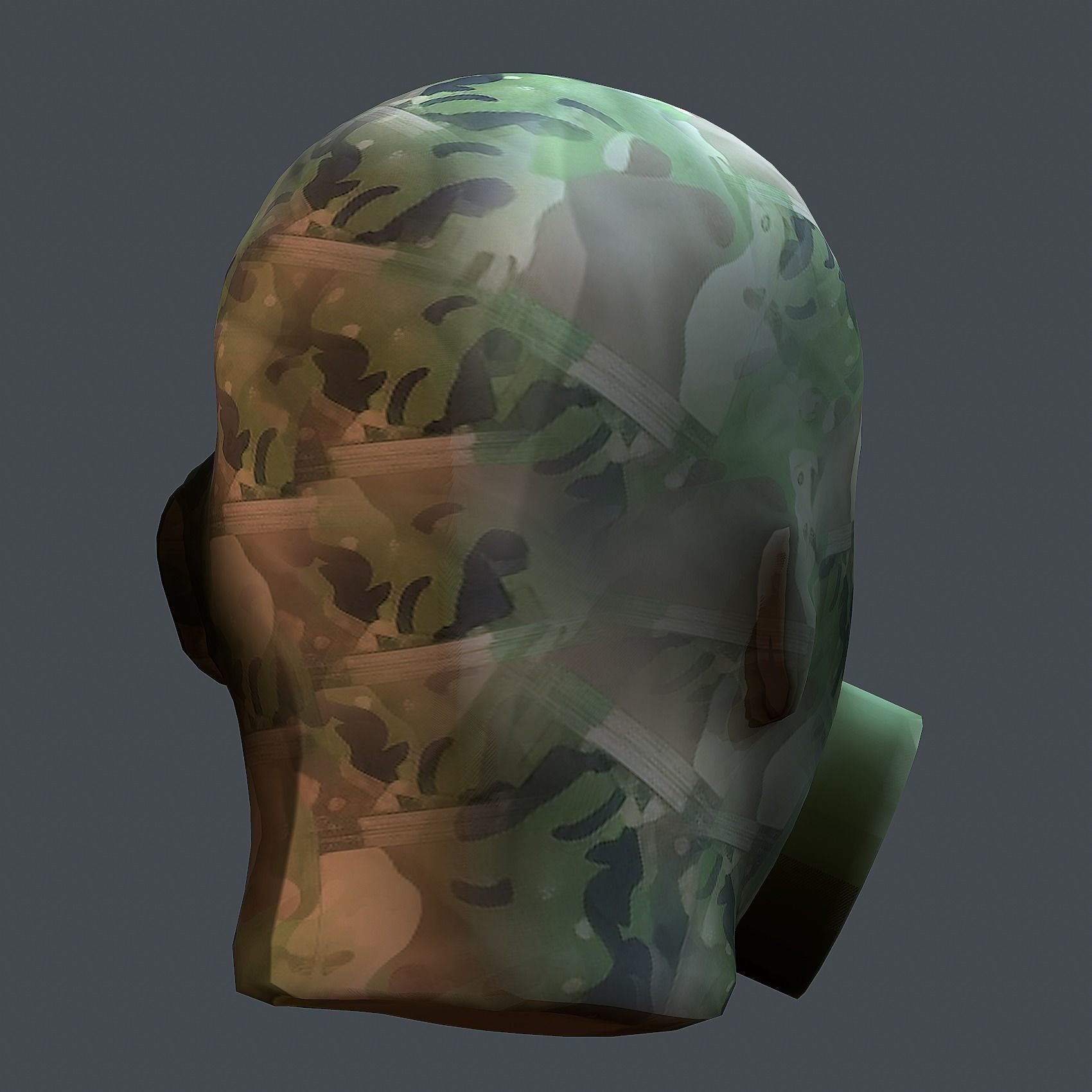 Helmet 3d model military combat Military Low-poly Low-poly 3D model_6